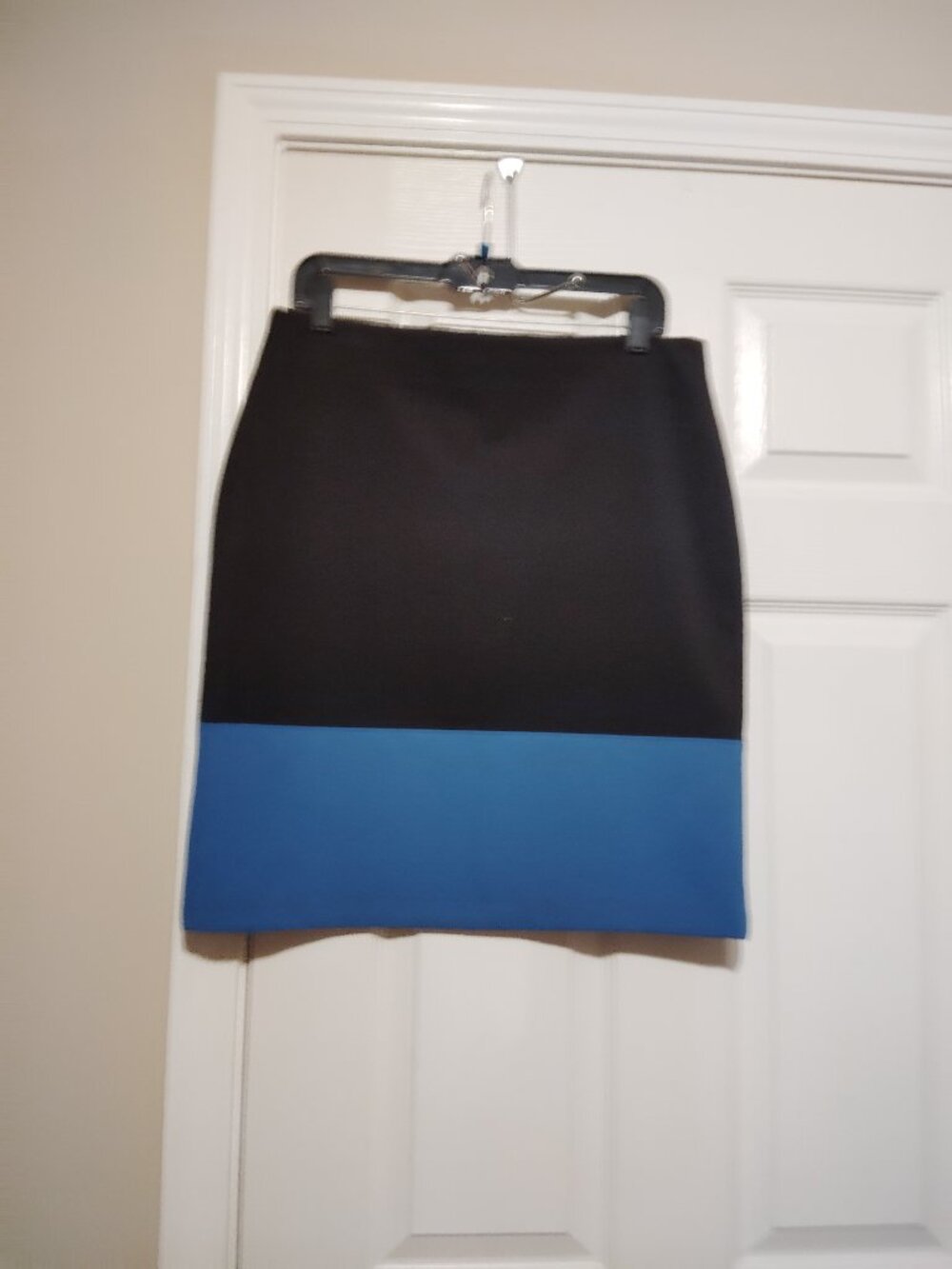 Alfani colorblock Pencil casual Skirt Black & blue  Women's Size medium